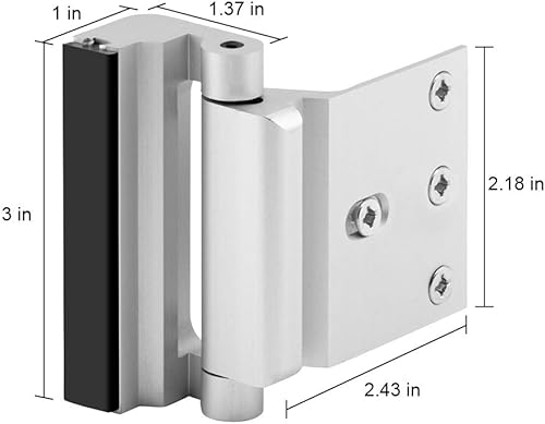 Miniatura 8 de Cerradura de puerta de seguridad para el hogar, cerradura de refuerzo de puerta a prueba de niños para niños, 800 libras, cerradura de puerta de