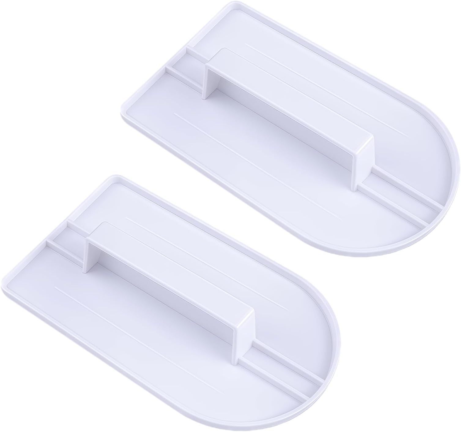 2Pcs White Plastic Fondant Smoother Tool Cake Decorating Icing Scraper with Handle Cake Surface Smoothing Tool for Smoothing Icing Sculpting and Sugar Craft