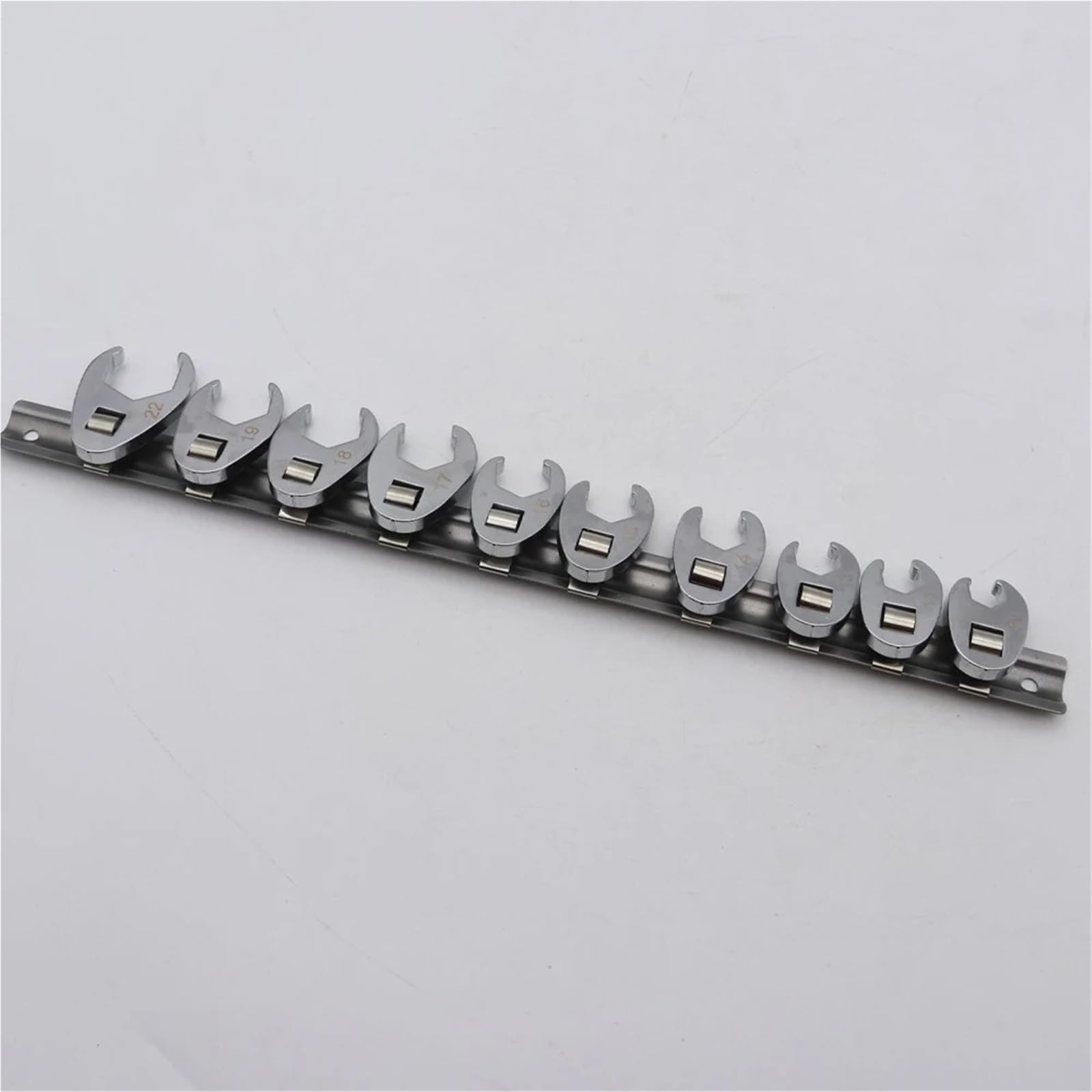 10 Uds. Llave de pata cabra accionamiento 3/8 pulgadas, llave extremo abierto pie métrico a 22mm for juego llaves dinamométricas