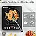 AMZCHEF Portable Induction Cooktop 20 Temperature & Power Levels, 1800W Induction Stove Burner with 6.8