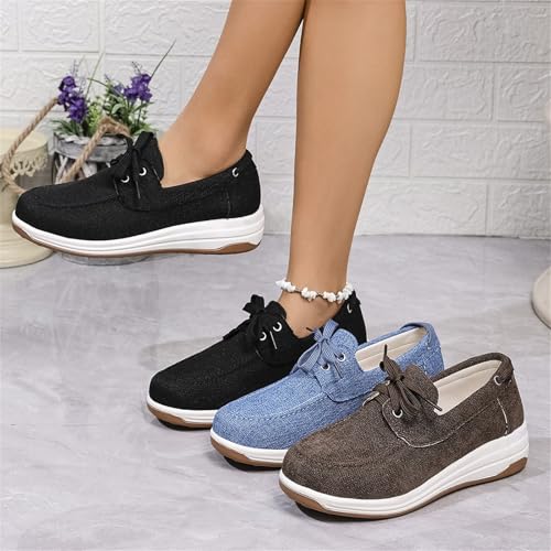 Women's Thick-Soled Casual Wedge-Heel Orthopedic Sneakers, Lightweight Walking Shoes for Foot Pain Relief Arch Support3