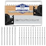 Tondiamo 18 Pcs Drywall Bit 1/8 Inch and Cutting Bits for Wood and Plastic Multipurpose Guide Point Cutting Drill Set Tool, M2 High Speed Steel, Silver