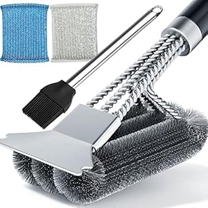 Ceekan Grill Brush for Outdoor Grill, BBQ Brush for Grill Cleaning, 18″ Grill Cleaner Brush and Scraper for Gas/Porcelain/Charbroil Grates, Smoker Grill Accessories Tool- Gifts for Men Dad Boyfriend