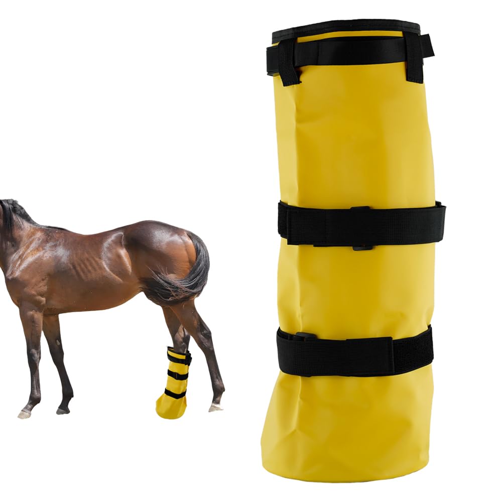 Seau de traitement de la glace souple sous forme de sac de trempage jaune pour sabot