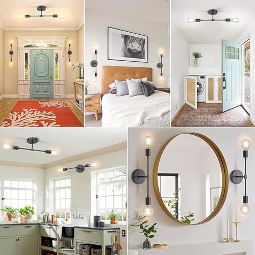 Image of Wall Lamp Chandelier Pendant Light, Home Decor for Bedroom, Living Room, Hallway, Cafe, Hotel, Restaurant (T Wall LAMP with FILANENT Bulb Pack of 1)