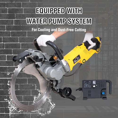 KATSU Tools 5000W Brushless Electric Ring Wall Saw, 29cm Cutting Depth, Powerful Handheld Dust-Free Concrete Brick Wall Chaser Groovin Slotting Machine with Plastic Toolbox 6 KATSU Tools 5000W Brushless Electric Ring Wall Saw, 29cm Cutting Depth, Powerful Handheld Dust-Free Concrete Brick Wall Chaser Groovin Slotting Machine with Plastic Toolbox - Image 6