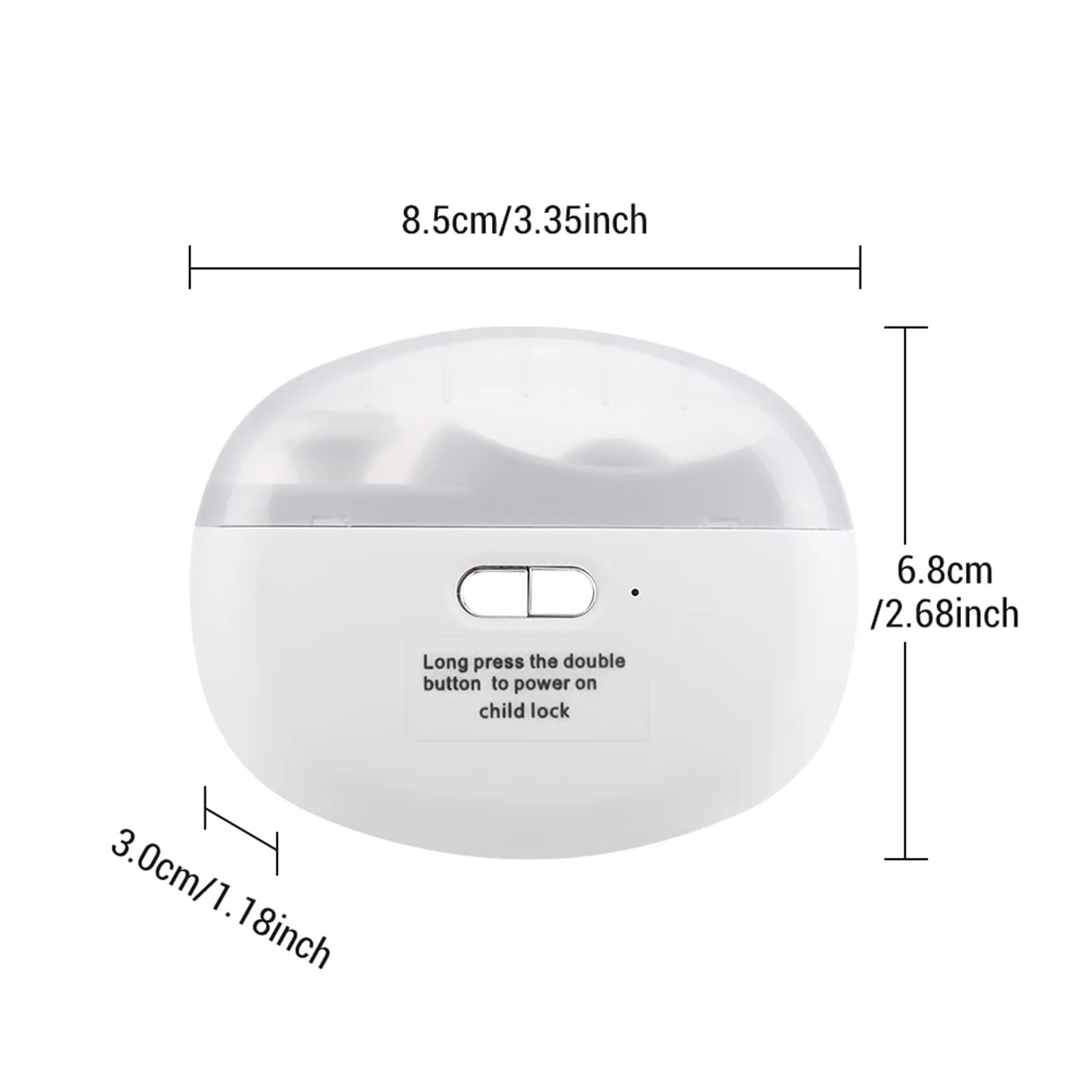 Smerigliatrice elettrica girevole 2 in 1 con lucidatrice automatica a luce LED for viaggi a casa(Type B White)