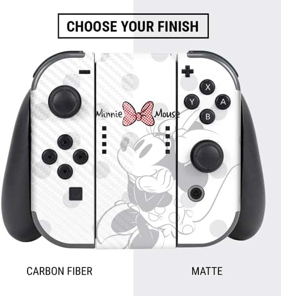 Skinit Decal Gaming Skin Compatible with Nintendo Switch Bundle - Officially Licensed Disney Minnie Mouse Daydream Design