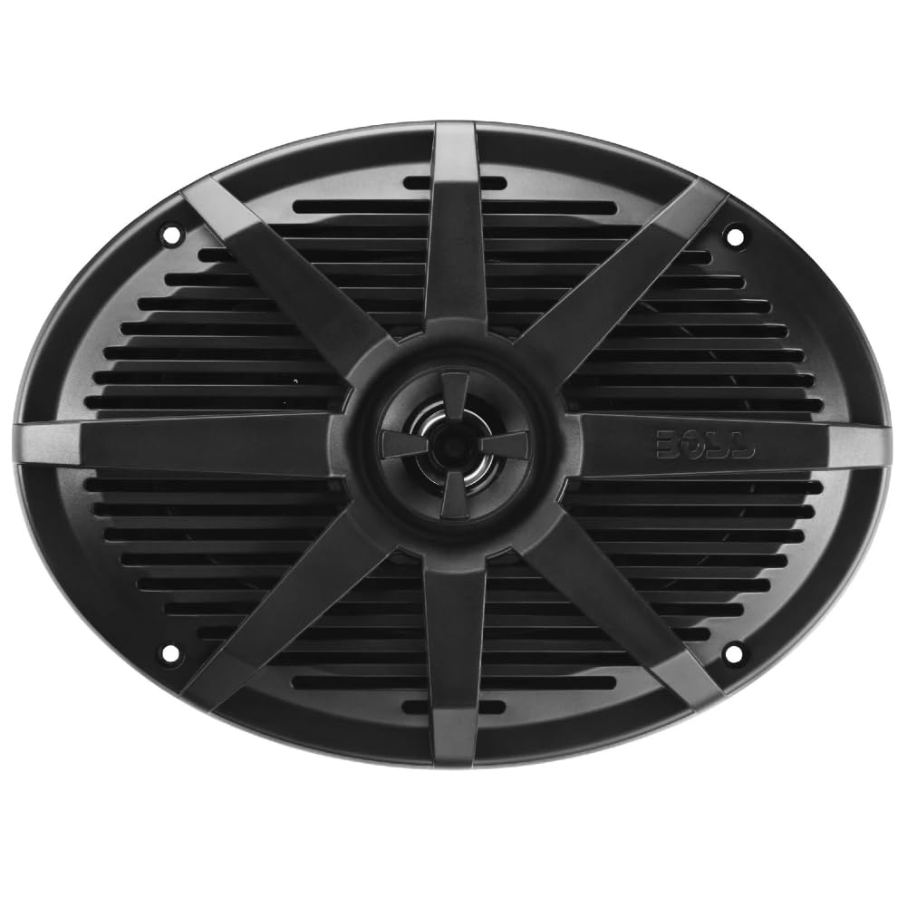 Kit Set para Boss Audio Systems MR692B 2 Altavoces Marinos ovalados de 2 vías, Negro 6 x 9 15 x 23 cm 175 vatios rms 350 vatios máx. 4 ohmios Impermeable mar Piscina Barco Hotel, por par