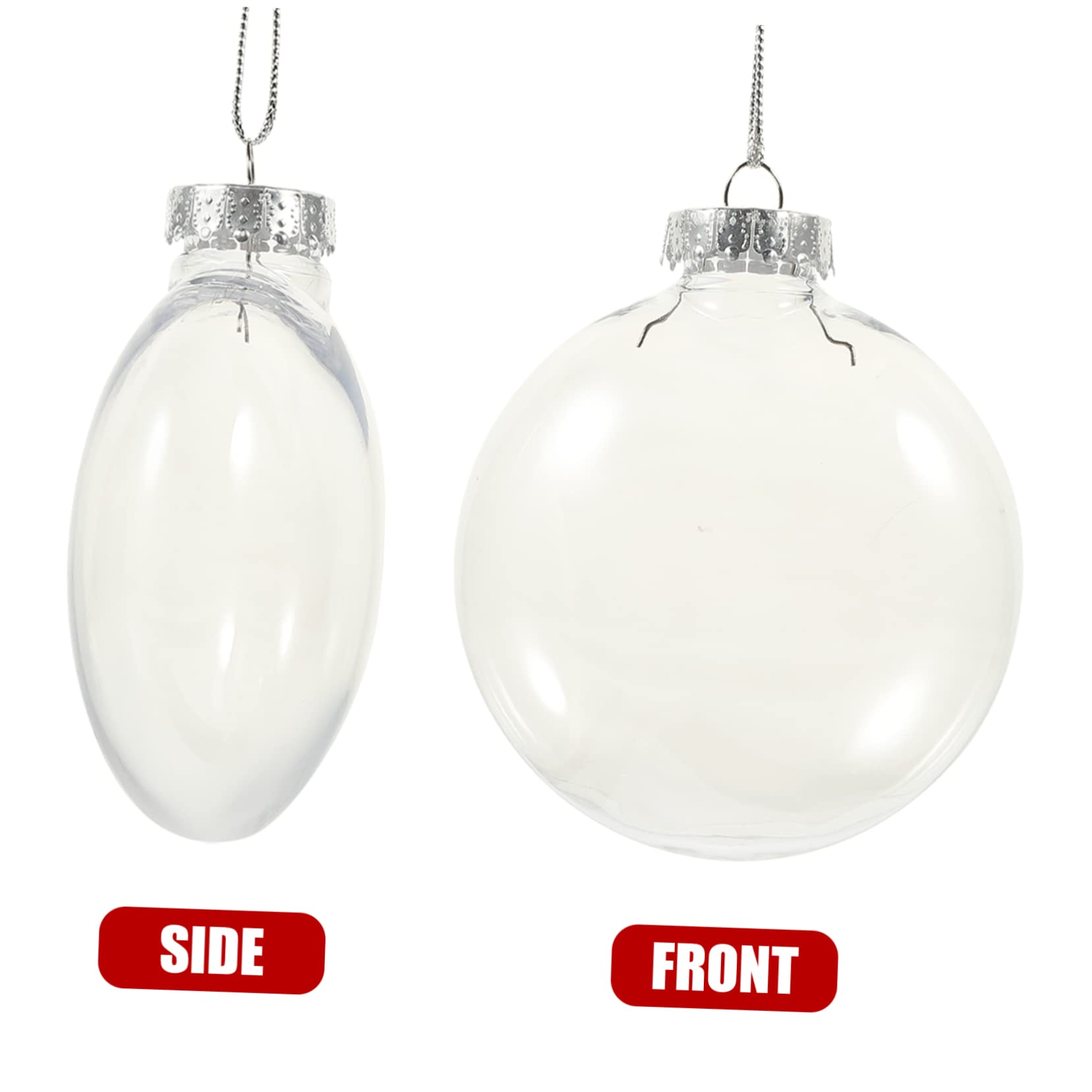 6piezas Transparentes Rellenables para Decoración Navideña Adornos Colgantes para Árbol De Navidad De Personalizables