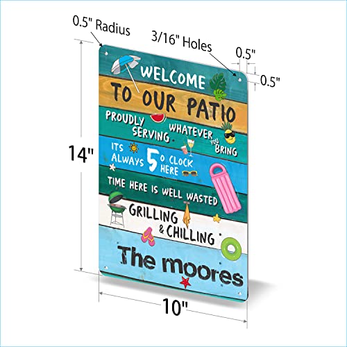Cartel metálico personalizado para piscina 14 x 10 pulg miniatura 5