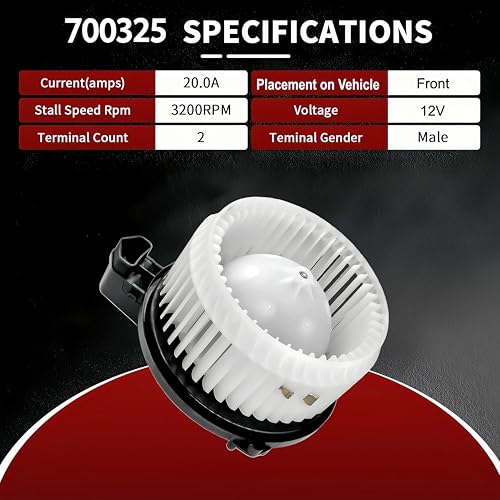 Image of Vetmor 700325 HVAC Heater Blower Motor Fan Compatible with Honda 2018-2022 Accord, 2016-2021 Civic, Replace# 79310TBAA11, 79310-TBA-A11, PM4692