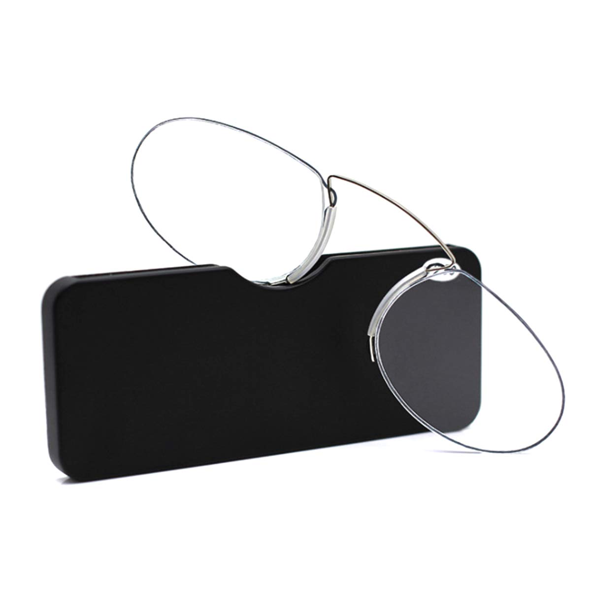 goldmiky Gafas de lectura ASEOK Nariz en reposo Pellizcando ningún tipo de tarjeta Mini Temple para hombres y mujeres, resistencia 1.50-2.5, garantía de por vida
