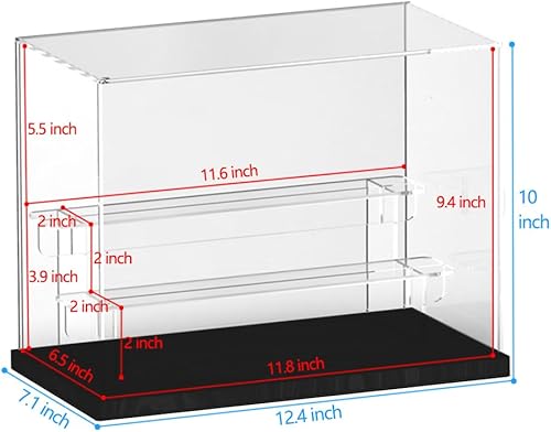 Miniatura 8 de Choowin Vitrina de acrílico transparente de 5 niveles con puerta, vitrina de encimera para mini figuras de acción coleccionables, organizador de