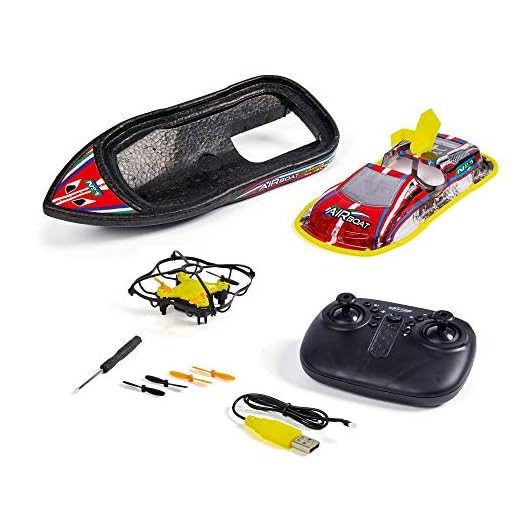 Carson Air Boat 2.4G 100% RTR, 3 in 1, Multifunktionsdrohne, Ferngesteuertes Boot, RC Quadcopter, Drohne, inklusive Fernsteuerung, 500108040