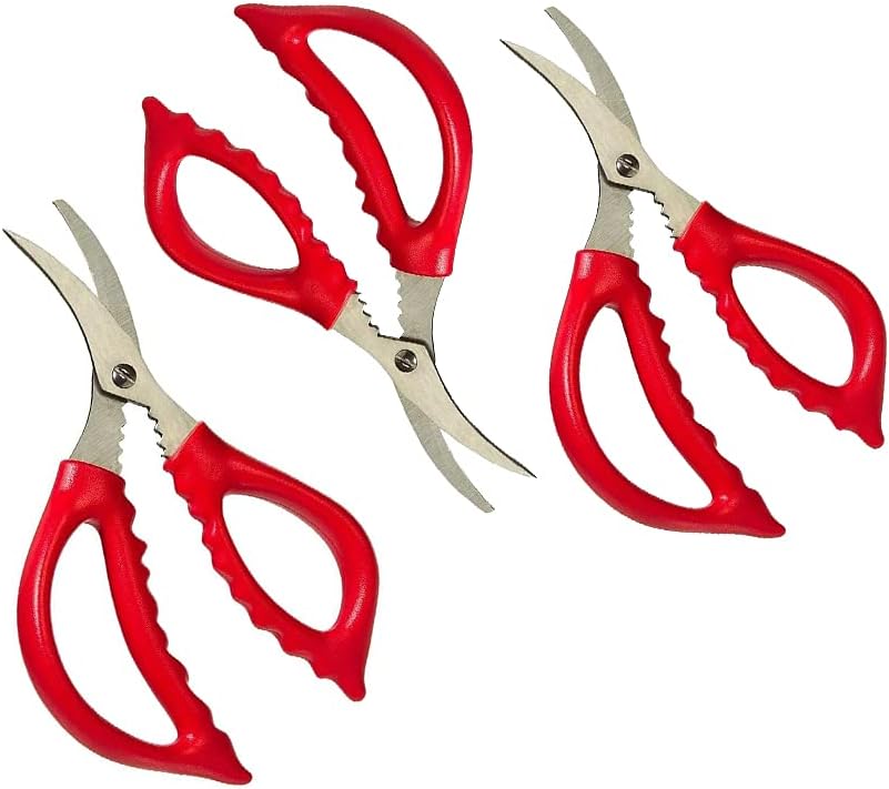 3pcs Multifunctional Seafood Scissors Crab Lobster Shells Shrimp Fish ...