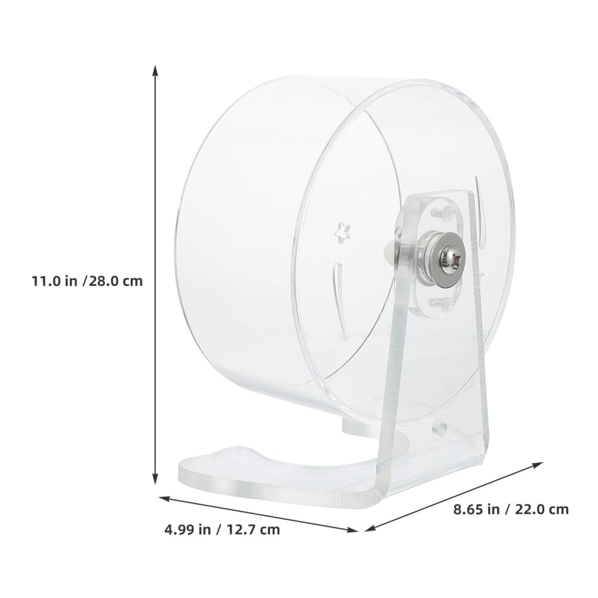TOYANDONA Silent Transparent Hamster Wheel with Stand for Small Animals Quiet Running Exercise Toy for Mice And Gerbils Healthy Activity
