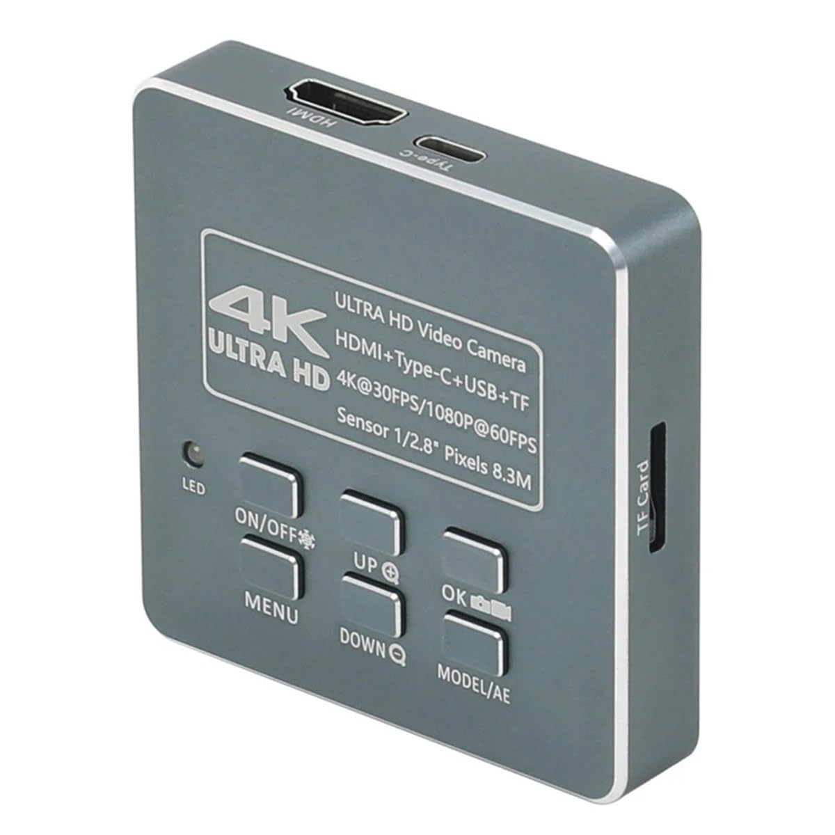 Ersatzteile für Labormikroskope 8,3 MP FHD 4K Labor-Digital-Industrie-HDMI-USB-Videomikroskopkamera + Zoom-Koaxial-optisches Objektiv 180X 300X C-Mount-Zoomobjektiv