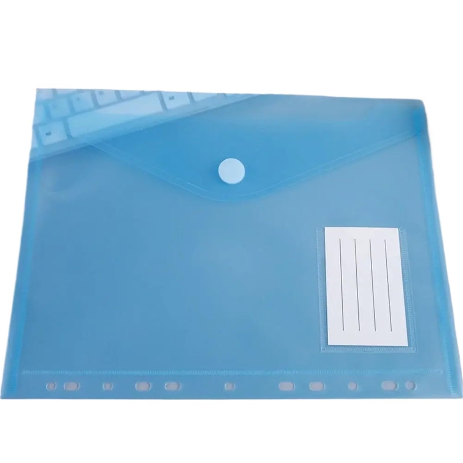 20 stücke Bunte A4 Transparent Datei Ordner Brieftaschen Dokument Dateien Mit Löcher for Ring Binder für Datei Prüfungspapier(Blue)