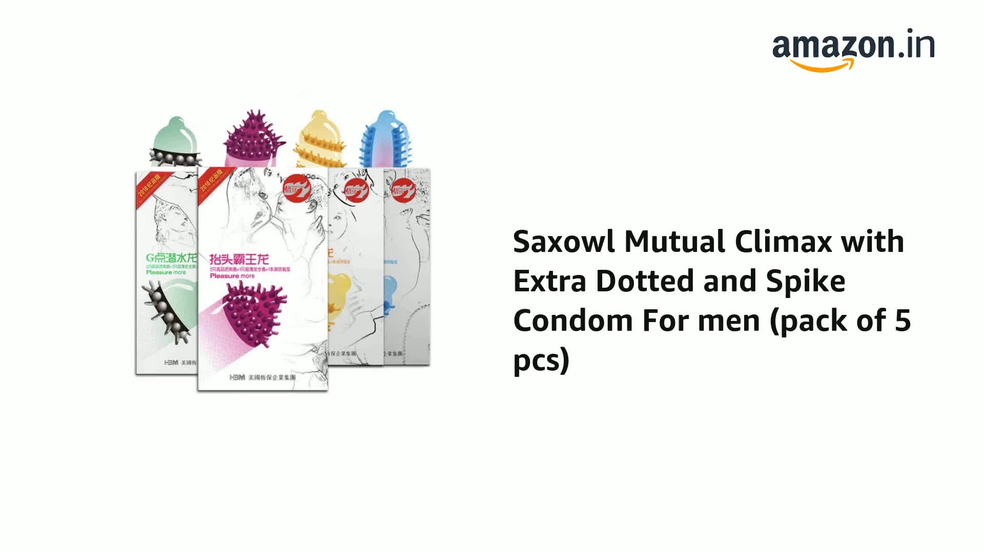 Préservatifs Masculins Pointillés Et Pointus Saxowl Mutual Climax - Lot De 5 - Date Expiration 2 Ans