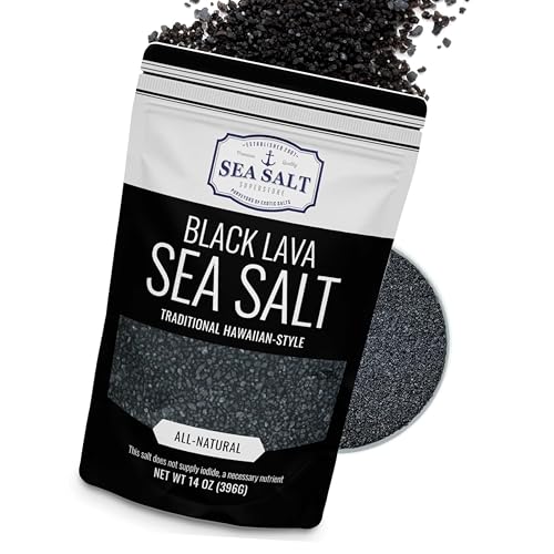 Black Lava Hawaiian Sea Salt Infused with Activated...