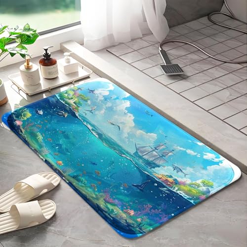 Tapis de bain absorbant rapide et mousse mémoire doux L - 3