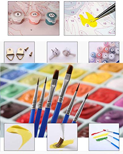 HKLIOPU DIY Malen nach Zahlen für Erwachsene Kinder Anfänger Leinwand Ölgemälde Kit-Bunte Kuh- 11.8x11.8Zoll/30 * 30 cm… – Bild 6