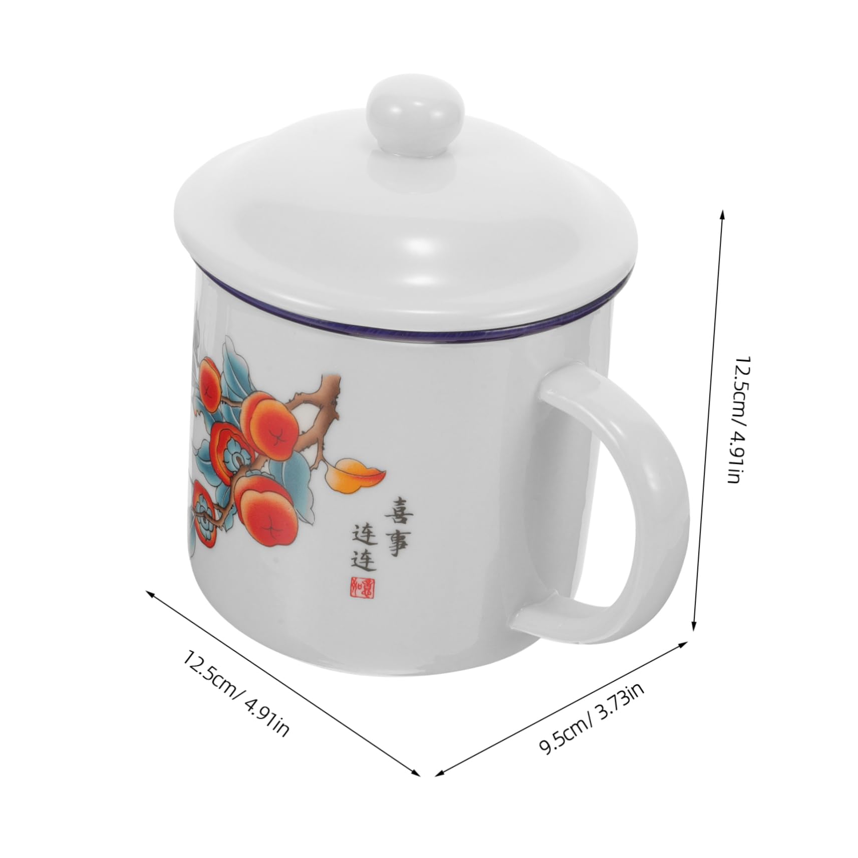 Sosoport 3stücke Retro Emaille Becher Mit Deckel Tragbarer Kaffeebecher Für Outdoor-abenteuer Vielseitig Einsetzbar Für Kaffee Tee Milch Und Mehr Langlebig Und Elegant Als Für Familie