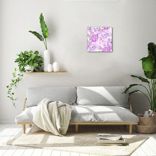 Horloge en verre fleurs lisible et silencieuse 30x30 cm - 5