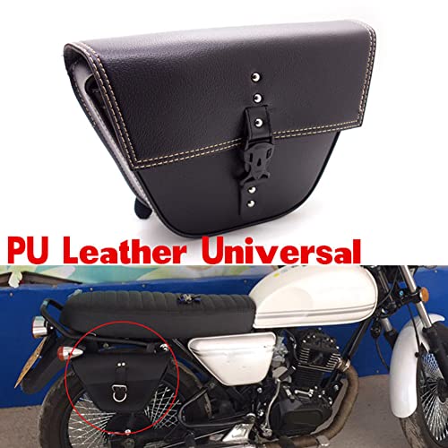 Bolsa lateral para moto de cuero sintético con hebilla rápida miniatura 5
