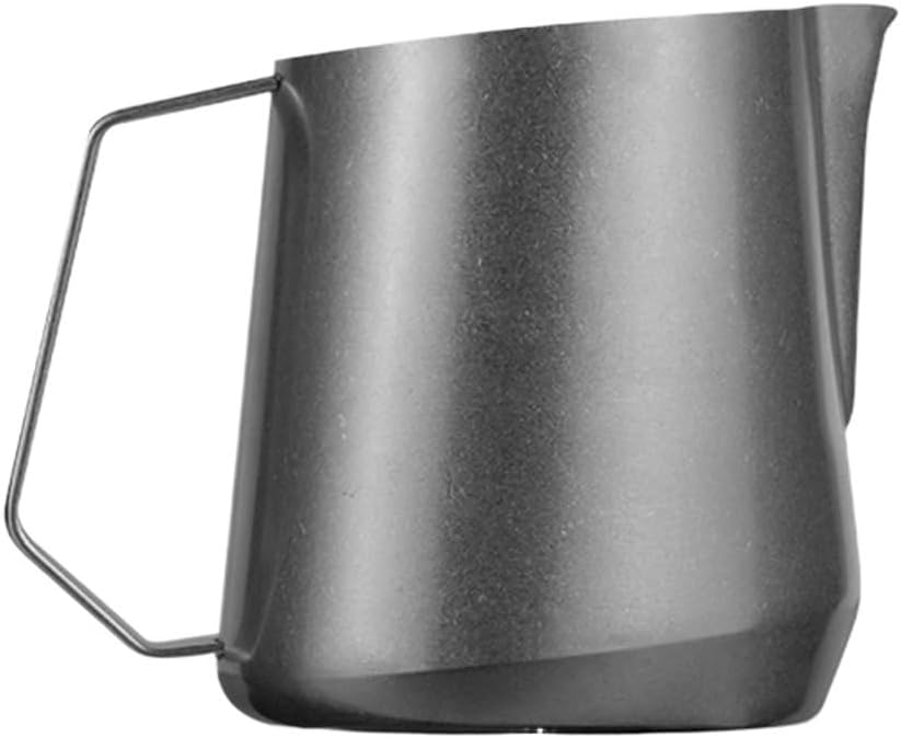 Milk Frother Jug 600ml Frothing Pitcher Steaming Pitchers For Coffee/Cappuccino/Latte Art Coffee Accessories(Glossy-600ml)