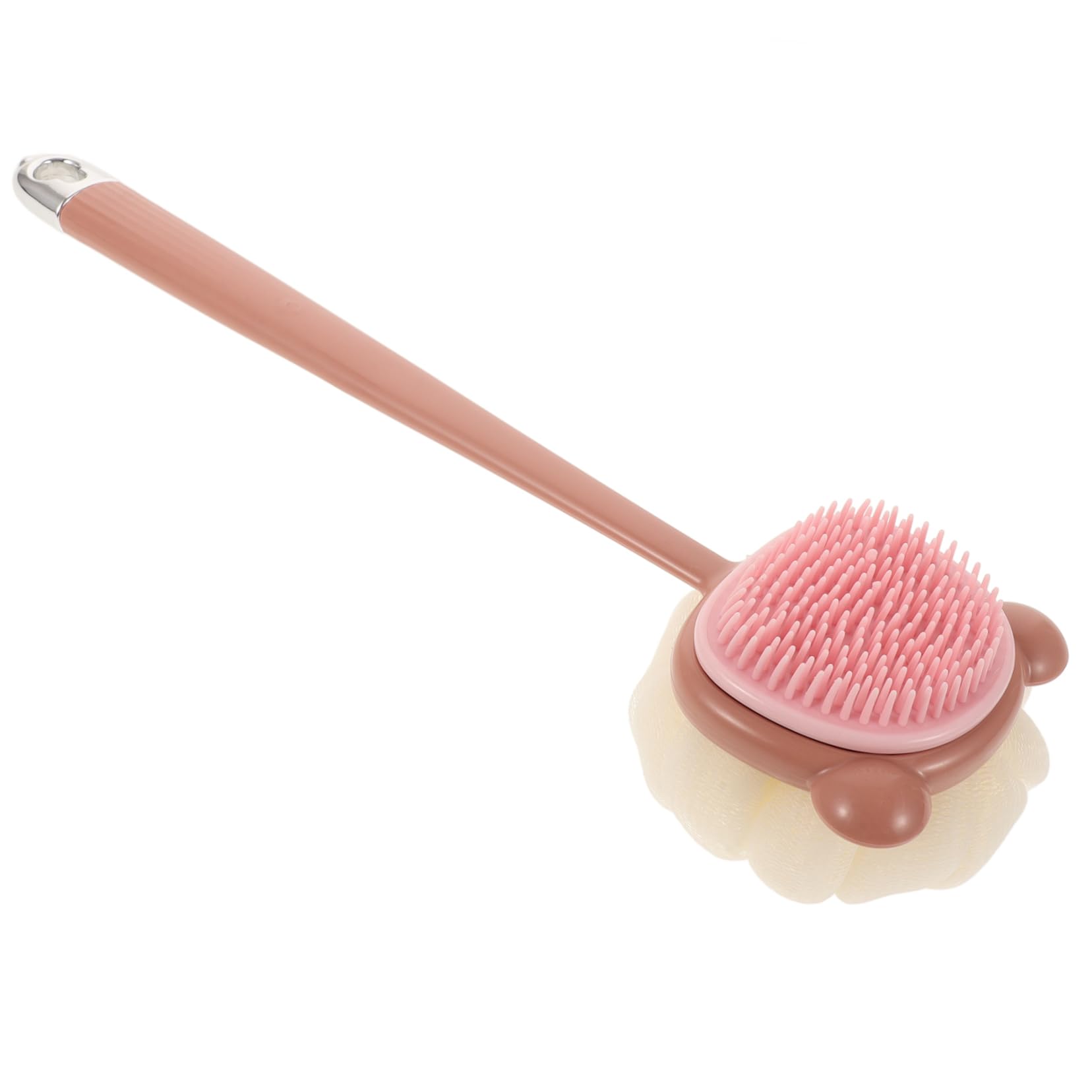 OSALADI 3pezzi Spazzola Da Bagno Esfoliante Dual-sided Con Manico Lungo Scrubber Per Schiena e Corpo Morbido Perfetta Per Doccia e Pulizia Della