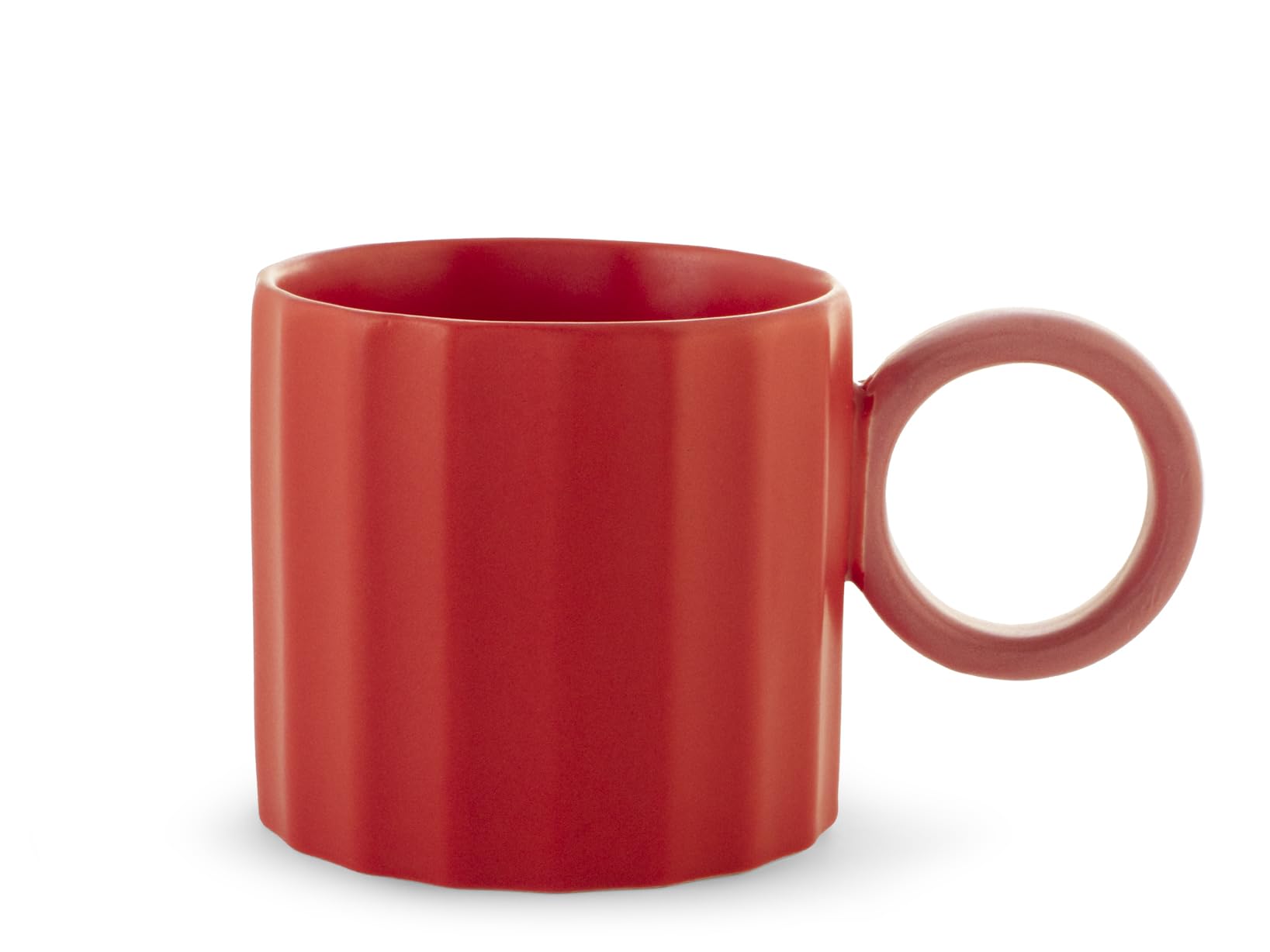 H&H – Set de 6 tazas desayuno Delight, new bone china 420 ml, colores surtidos con asa redonda en contraste, elegantes y aptas para uso diario