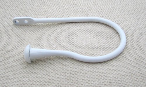 Urbanest Zinc Mini Window Curtain Drapery Holdback Tie Back, 1pcs (Glossy White)