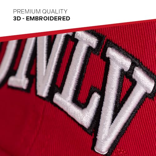 Gorra bordada UNLV Rebels roja con cierre ajustable miniatura 3