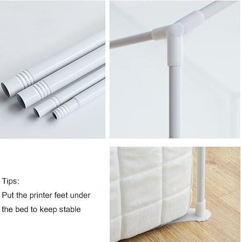 Miniatura 6 de Akiky Toldo de cama arcoíris con pompones, cortinas Montessori, tienda de campaña para niños, postes de cama (matrimonialQueen, caballo)