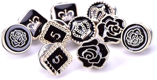 10 unidades de broche de cristal con diamantes de imitación, cárdigan, ramillete, botón de seguridad para decoración de ropa, sombreros (#8, 0.472