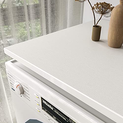 Stickyart White Wallpaper Roll Peel And Stick Faux Leather Wallpaper Removable Solid Color Contact Paper Matte Lychee Pattern Leather Effect Wallpaper For Shelf Liners Desks Top Waterproof 12"X160" #TOP5