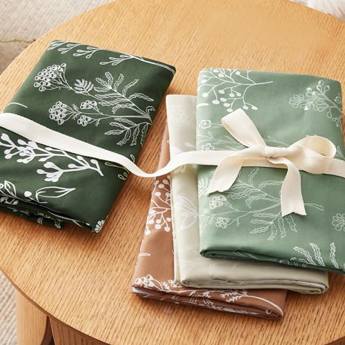 Image of Bedsure King Comforter Set - Green Bed Set, 3 Pieces Cute Floral Bedding, 1 Soft Reversible Botanical Flowers Comforter and 2 Pillow Shams