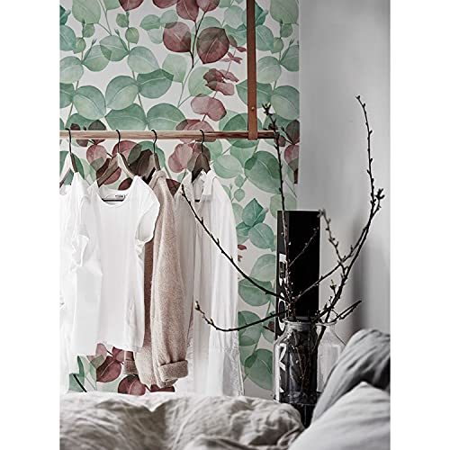 Papier peint latex 104x70cm motif eucalyptus floral pour décoration murale