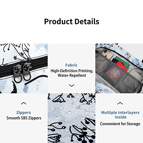 Gonex Travel Duffel Bag, Foldable Small Duffle Carry on Luggage Personal Item Bag Weekender Tote Bags Overnight Hospital Bag for Women Girls 30L Swallow