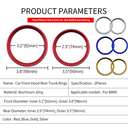 Pegatinas para logotipo de BMW (82mm y 74mm) para capo y maletero de modelos E46 y E90 5