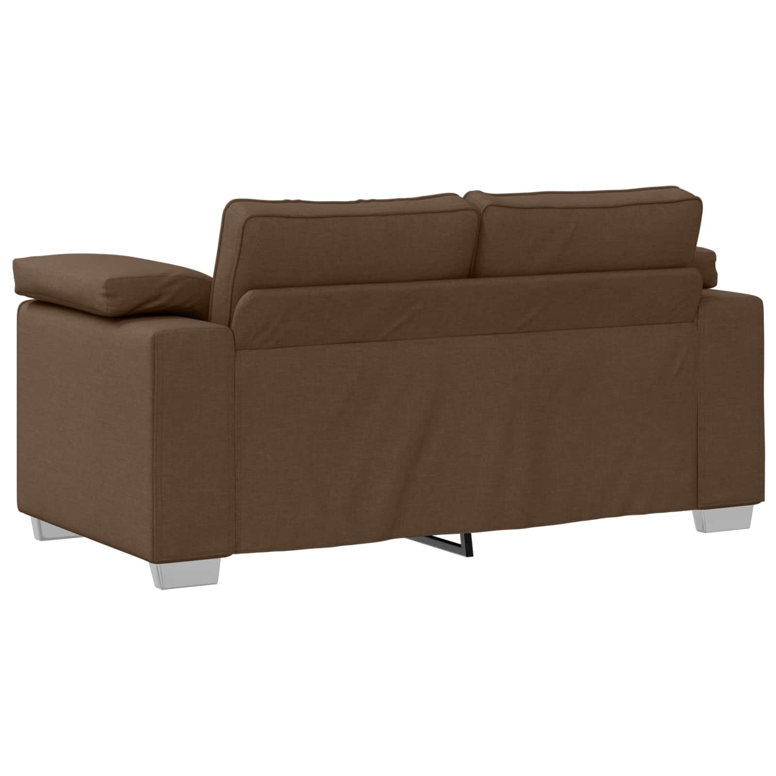 Juego de sofás de 3 piezas, mezcla de lino, moderno juego de salón, sillón de 2 plazas y sofá de 3 plazas, para 6 personas, soporta hasta 660 kg, color marrón