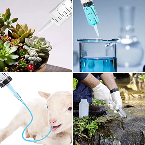 3 Stück 100ml Spritze Große Spritzen mit Schlauch für Wissenschaftslabore Ohne Nadel für Nachfüllen und Messen Öl Klebstoffapplikator von Flüssigkeiten Füttern von Haustieren wissenschaftliche Labors