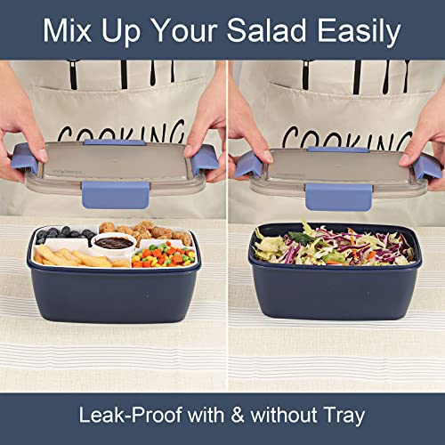 Image of Caperci Large Salad Container Bowl for Lunch