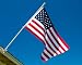 Flag Pole Kit: Tangle Free Flag Pole Kit includes US Flag - Made in USA, Outdoor Flag Pole and Flag Pole Bracket. Great for Residential or Commercial. American Classic White by Grace Alley.