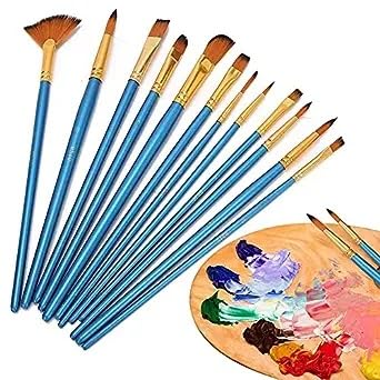 ECLET Art Brush Set for Artists, Painting Brushes Set of 12 Professional Round Pointed Tip Nylon Hair Artist Acrylic Paint Brush for Acrylic/Water Colour/Oil Painting Item 20