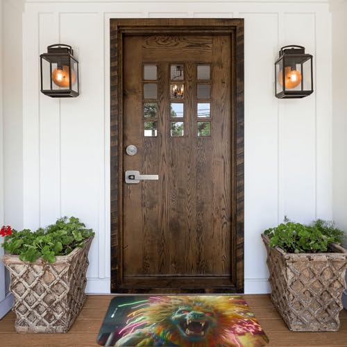 PHAYAH Zerbino con mostro dagli occhi rossi, 40,6 x 61 cm, per interni, per porta anteriore e posteriore, per patio, ingresso, garage, patio, casa, portico