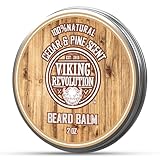 Beard Balm Cedar & Pine Scent w/Argan & Jojoba Oils - Styles, Strengthens & Softens Beards & Mustaches - Leave in Conditioner Wax for Men by Viking Revolution â¦