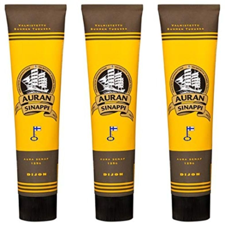Auran Sinappi Mustard 3 Jars of 125g